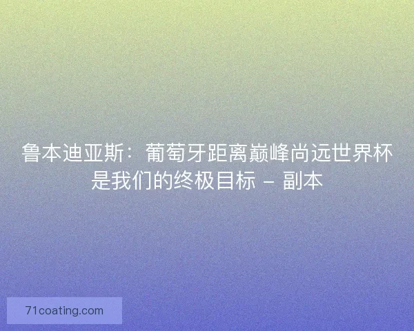 鲁本迪亚斯：葡萄牙距离巅峰尚远世界杯是我们的终极目标 - 副本
